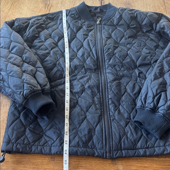 Joylab Navy Quilted Bomber Style Zip Front Jacket Coat Size Medium - Picture 4 of 7